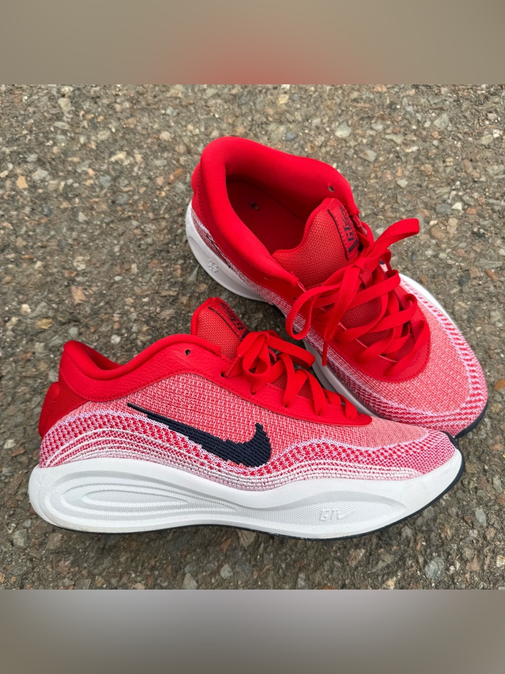 Nike GT Hustle Academy Shoes Men’s 8.5 Red White Basketball Sneakers FJ7791-600